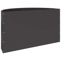 Produktbild för Planteringskärl Svart 90 x 45 x 50 cm Stål