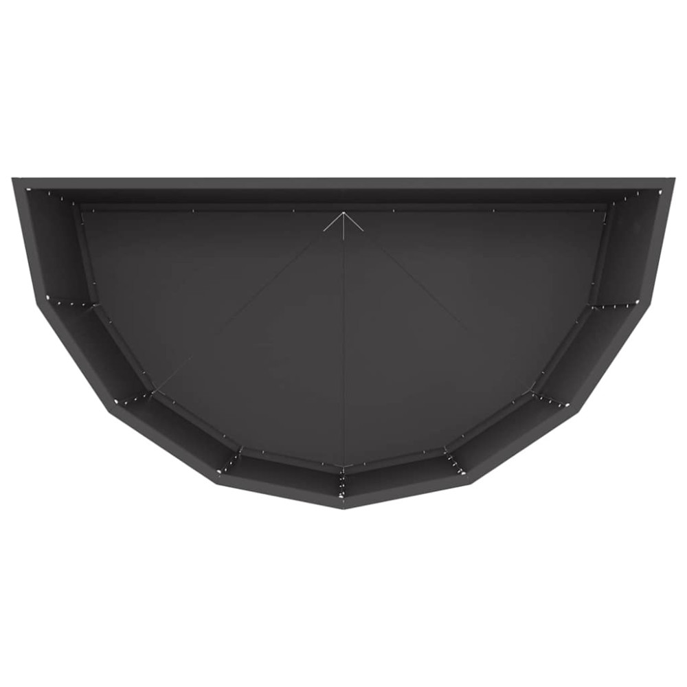 Produktbild för Planteringskärl Svart 90 x 45 x 50 cm Stål