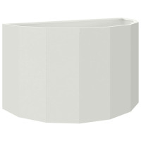 Produktbild för Planteringskärl Vit 90 x 45 x 50 cm Stål