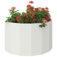 Produktbild för Planteringskärl Vit 90 x 45 x 50 cm Stål
