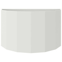 Produktbild för Planteringskärl Vit 90 x 45 x 50 cm Stål