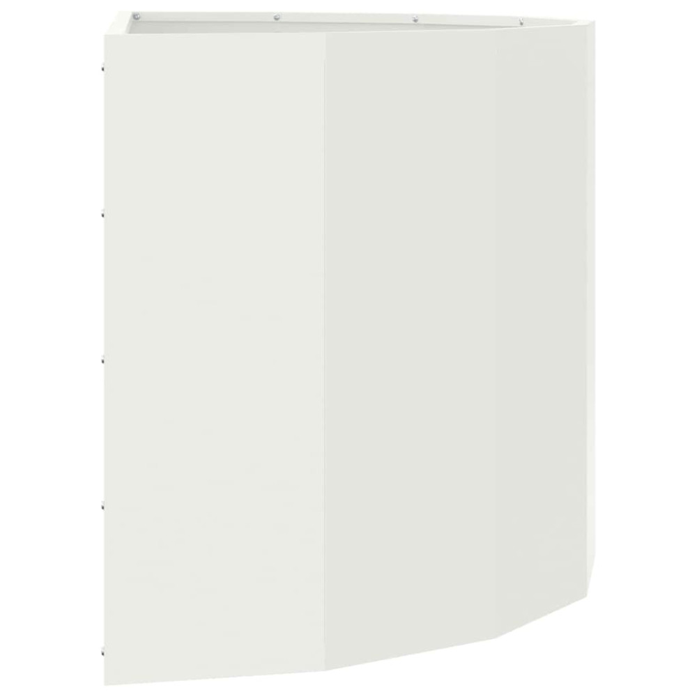 Produktbild för Planteringskärl Vit 90 x 45 x 50 cm Stål