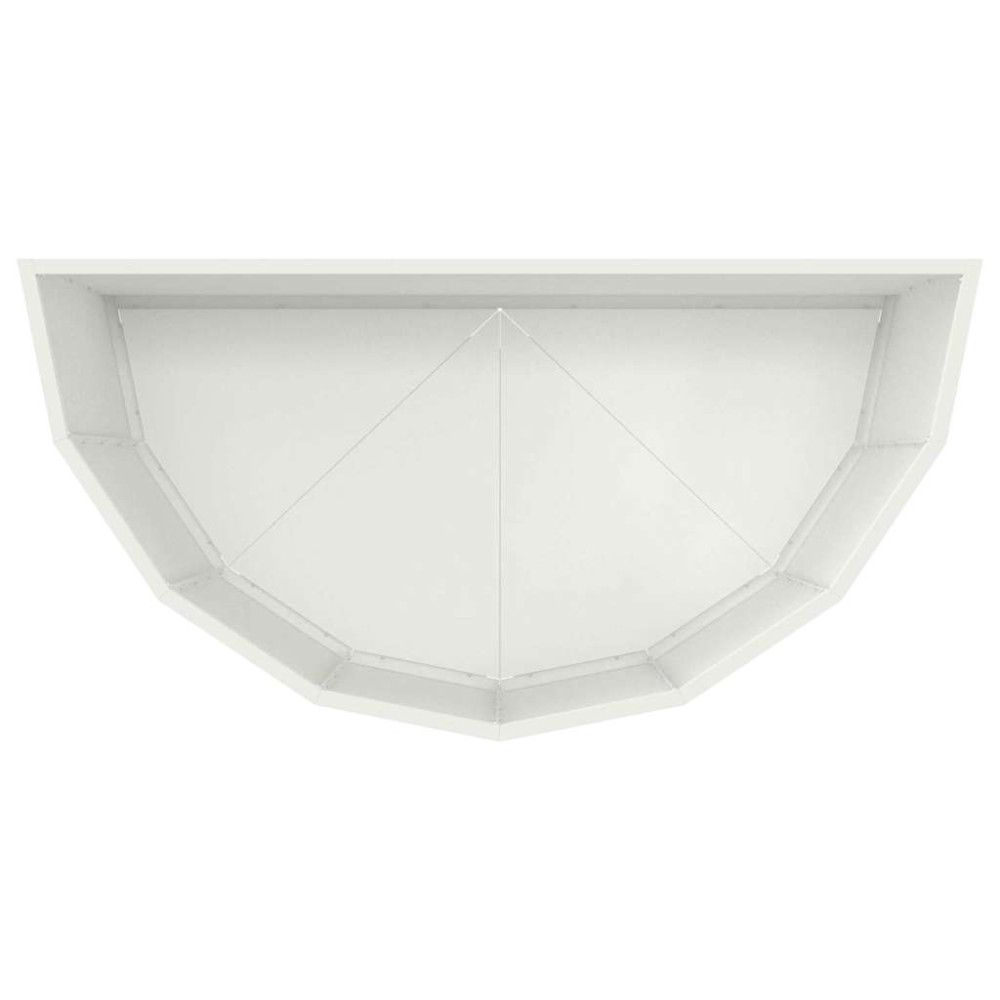 Produktbild för Planteringskärl Vit 90 x 45 x 50 cm Stål