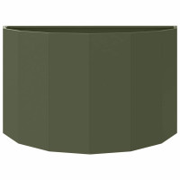 Produktbild för Planteringskärl Olivgrön 90 x 45 x 50 cm Stål