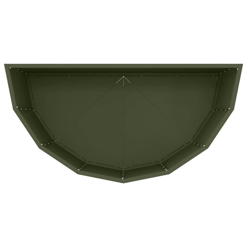 Produktbild för Planteringskärl Olivgrön 90 x 45 x 50 cm Stål