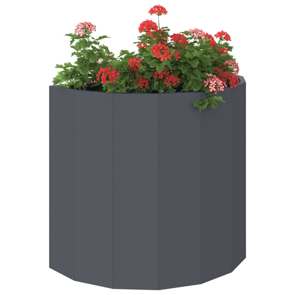 Produktbild för Planteringskärl Antracit 60 x 30 x 50 cm Stål
