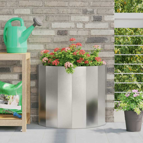 vidaXL Planteringskärl Silver 60 x 30 x 50 cm Rostfritt stål