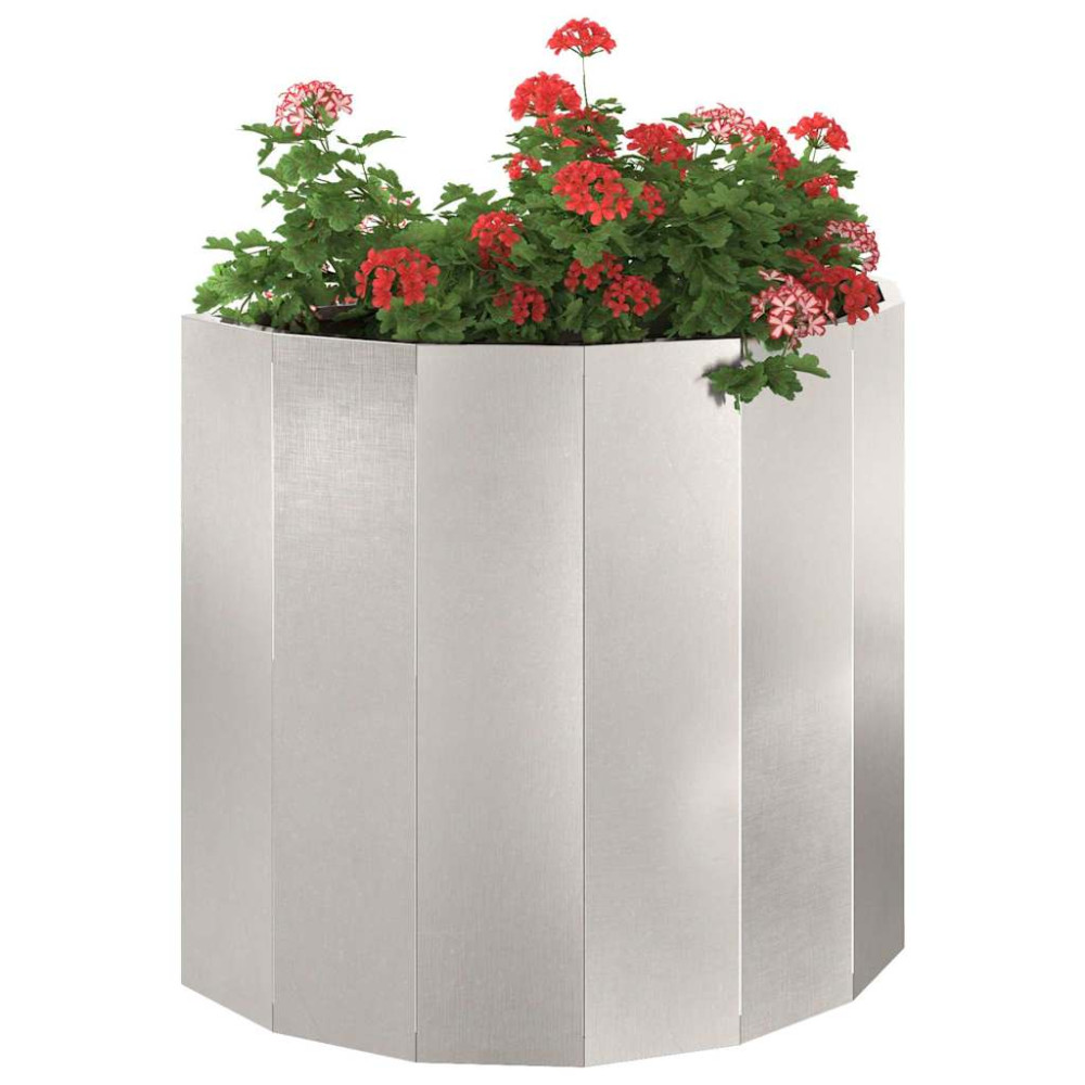 Produktbild för Planteringskärl Silver 60 x 30 x 50 cm Rostfritt stål