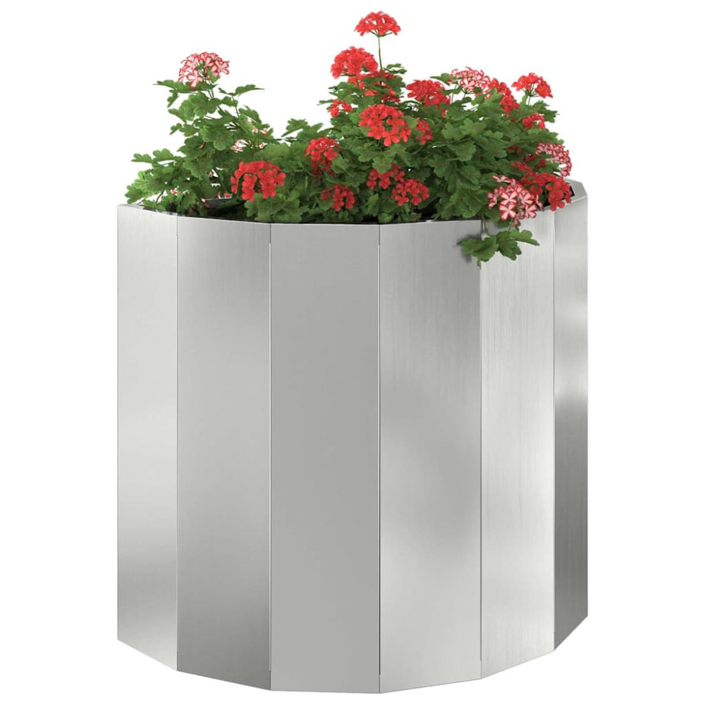 Produktbild för Planteringskärl Silver 60 x 30 x 50 cm Galvaniserat Stål