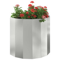 Produktbild för Planteringskärl Silver 60 x 30 x 50 cm Galvaniserat Stål