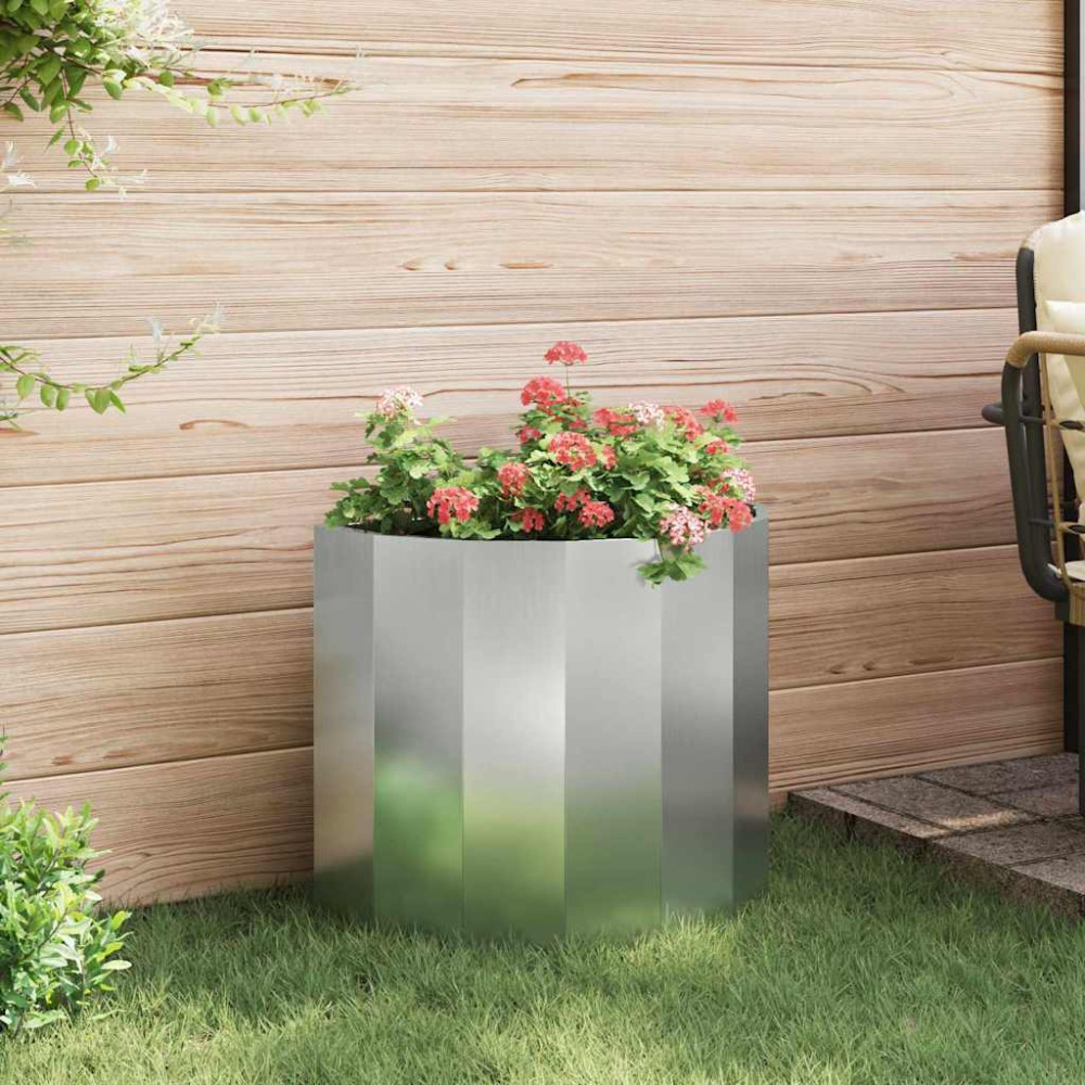 Produktbild för Planteringskärl Silver 60 x 30 x 50 cm Galvaniserat Stål