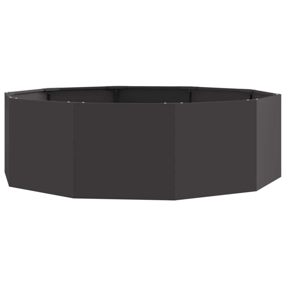 Produktbild för Planteringskärl Svart 120 x 120 x 35 cm Stål