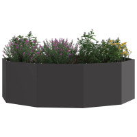 Produktbild för Planteringskärl Svart 120 x 120 x 35 cm Stål