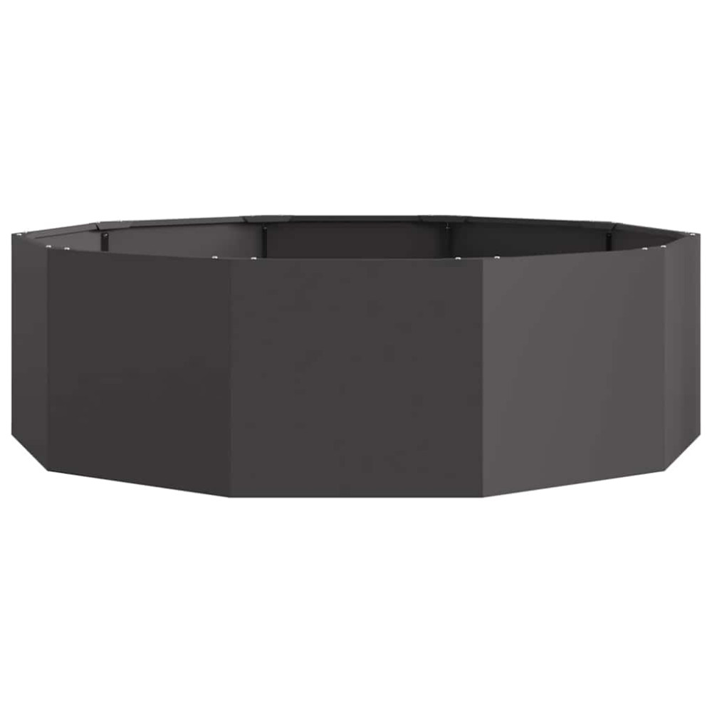 Produktbild för Planteringskärl Svart 120 x 120 x 35 cm Stål