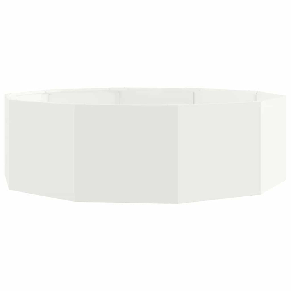 Produktbild för Planteringskärl Vit 120 x 120 x 35 cm Stål