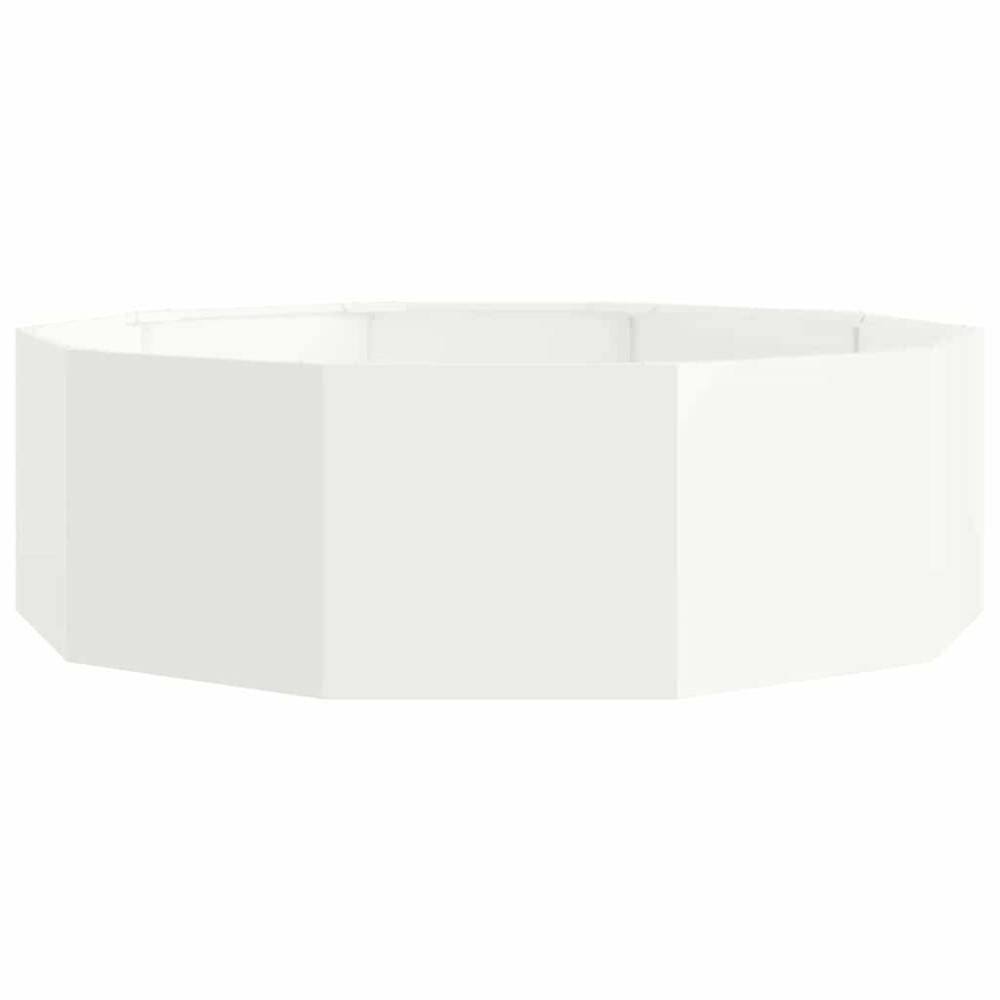 Produktbild för Planteringskärl Vit 120 x 120 x 35 cm Stål
