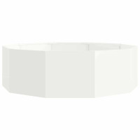 Produktbild för Planteringskärl Vit 120 x 120 x 35 cm Stål
