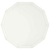 Produktbild för Planteringskärl Vit 120 x 120 x 35 cm Stål