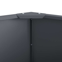 Produktbild för Planteringskärl Antracit 120 x 120 x 35 cm Stål