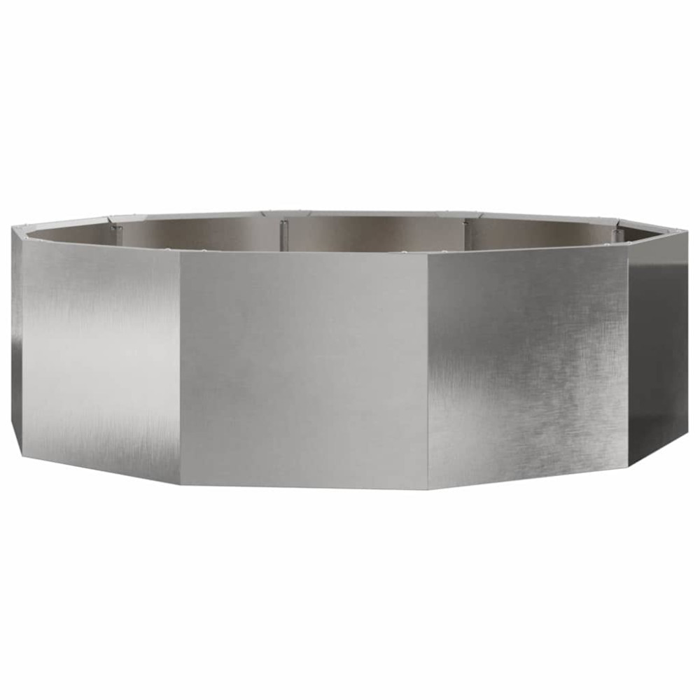 Produktbild för Planteringskärl Silver 120 x 120 x 35 cm Rostfritt stål