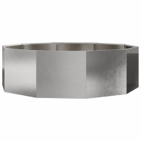 Produktbild för Planteringskärl Silver 120 x 120 x 35 cm Rostfritt stål