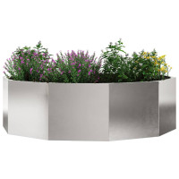 Produktbild för Planteringskärl Silver 120 x 120 x 35 cm Rostfritt stål