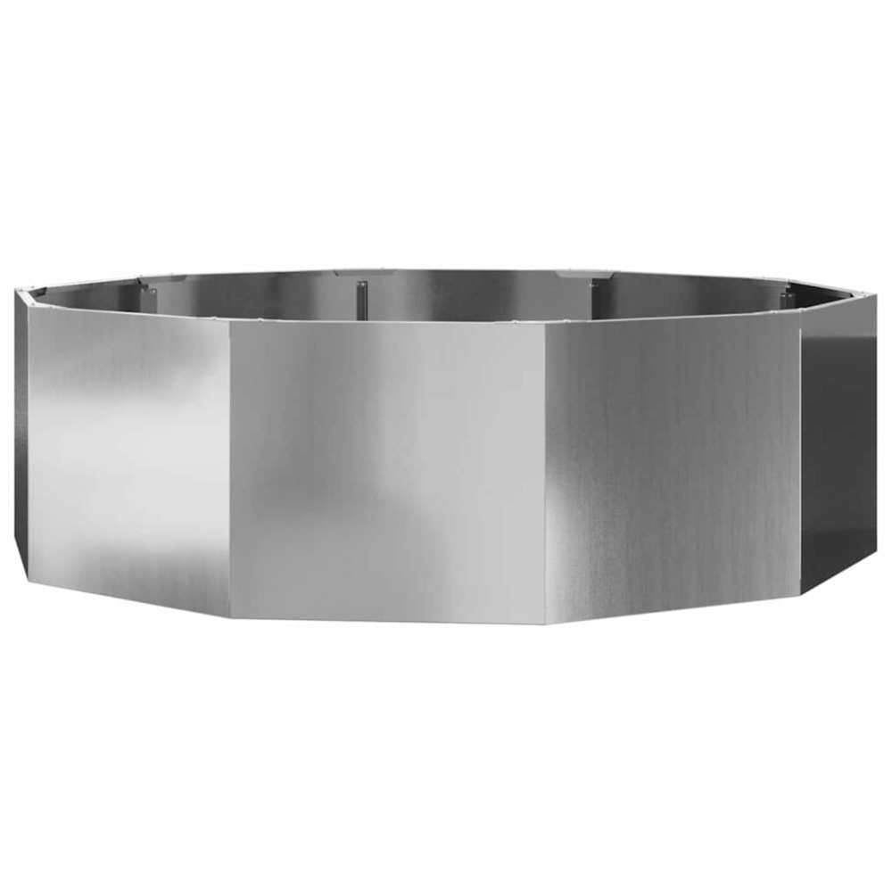 Produktbild för Planteringskärl Silver 120 x 120 x 35 cm Galvaniserat Stål