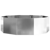 Produktbild för Planteringskärl Silver 120 x 120 x 35 cm Galvaniserat Stål
