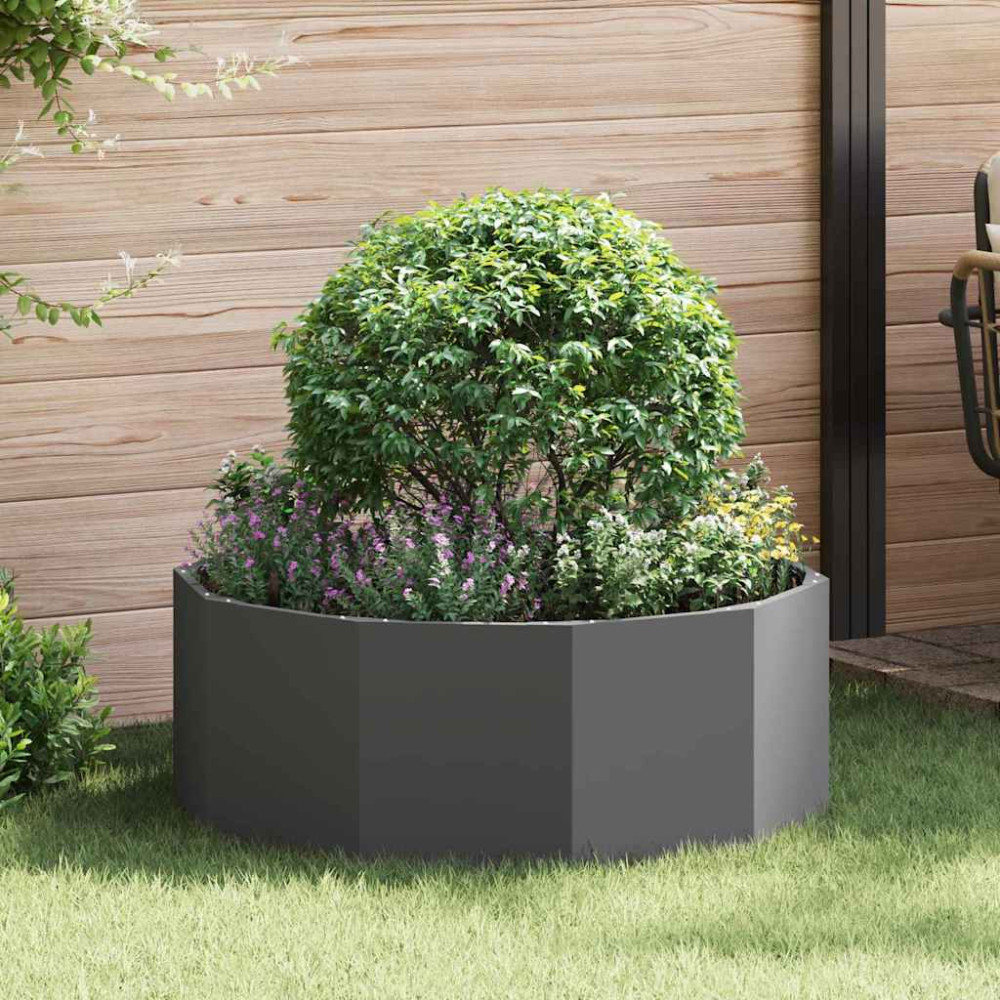 Produktbild för Planteringskärl Svart 90 x 90 x 35 cm Stål