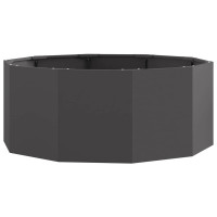 Produktbild för Planteringskärl Svart 90 x 90 x 35 cm Stål
