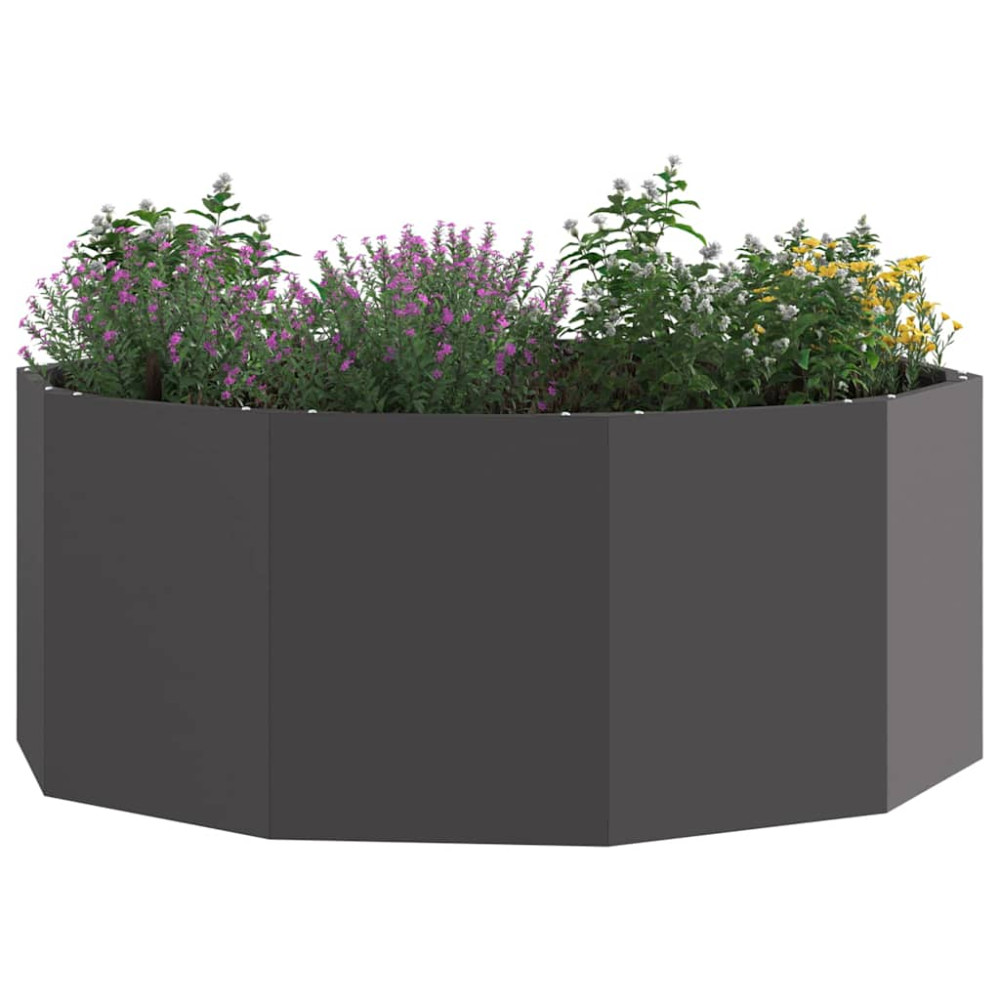 Produktbild för Planteringskärl Svart 90 x 90 x 35 cm Stål