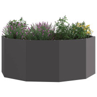 Produktbild för Planteringskärl Svart 90 x 90 x 35 cm Stål