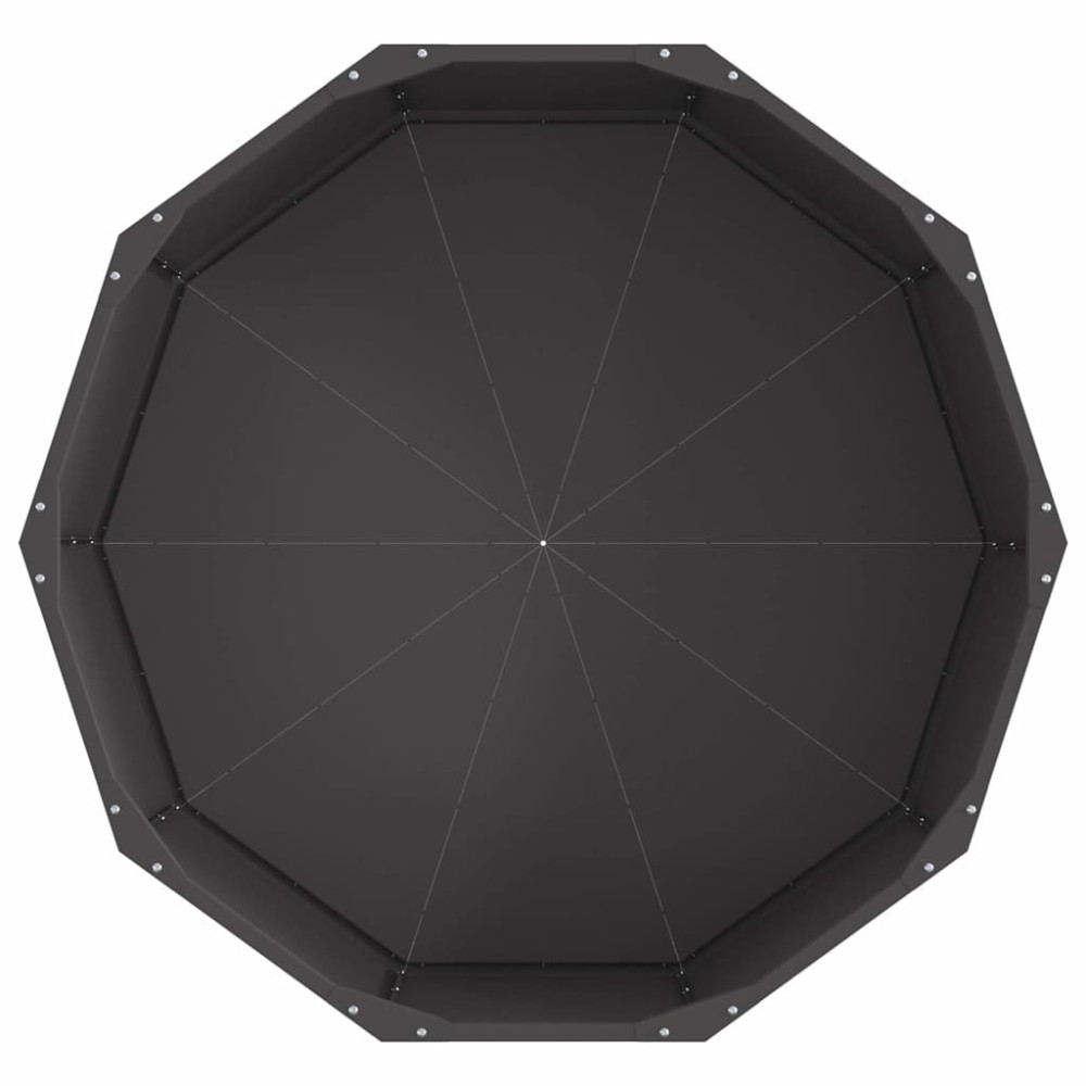 Produktbild för Planteringskärl Svart 90 x 90 x 35 cm Stål