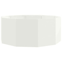 Produktbild för Planteringskärl Vit 90 x 90 x 35 cm Stål