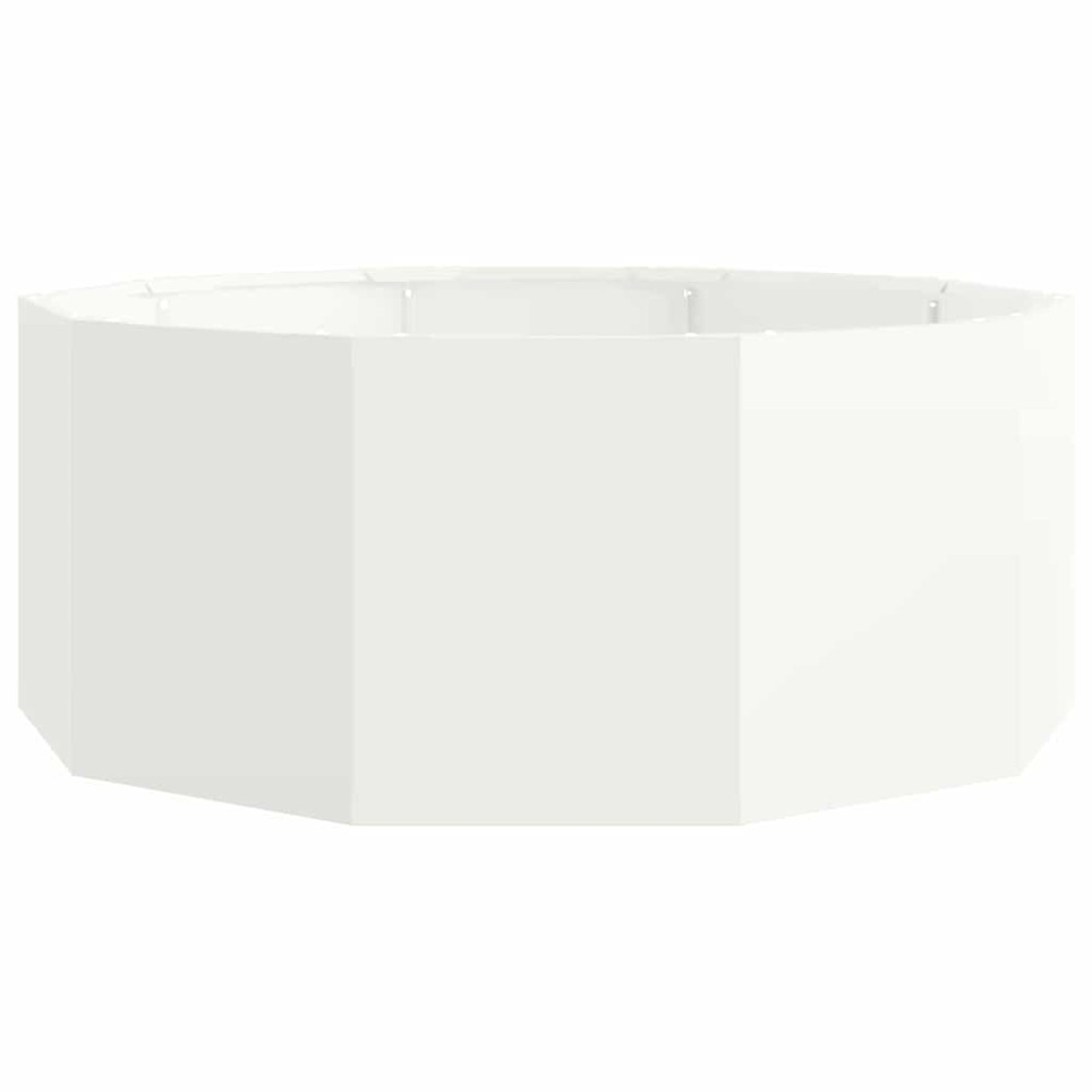 Produktbild för Planteringskärl Vit 90 x 90 x 35 cm Stål