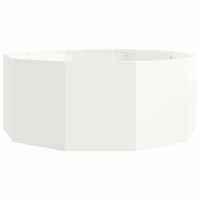 Produktbild för Planteringskärl Vit 90 x 90 x 35 cm Stål