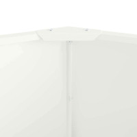Produktbild för Planteringskärl Vit 90 x 90 x 35 cm Stål
