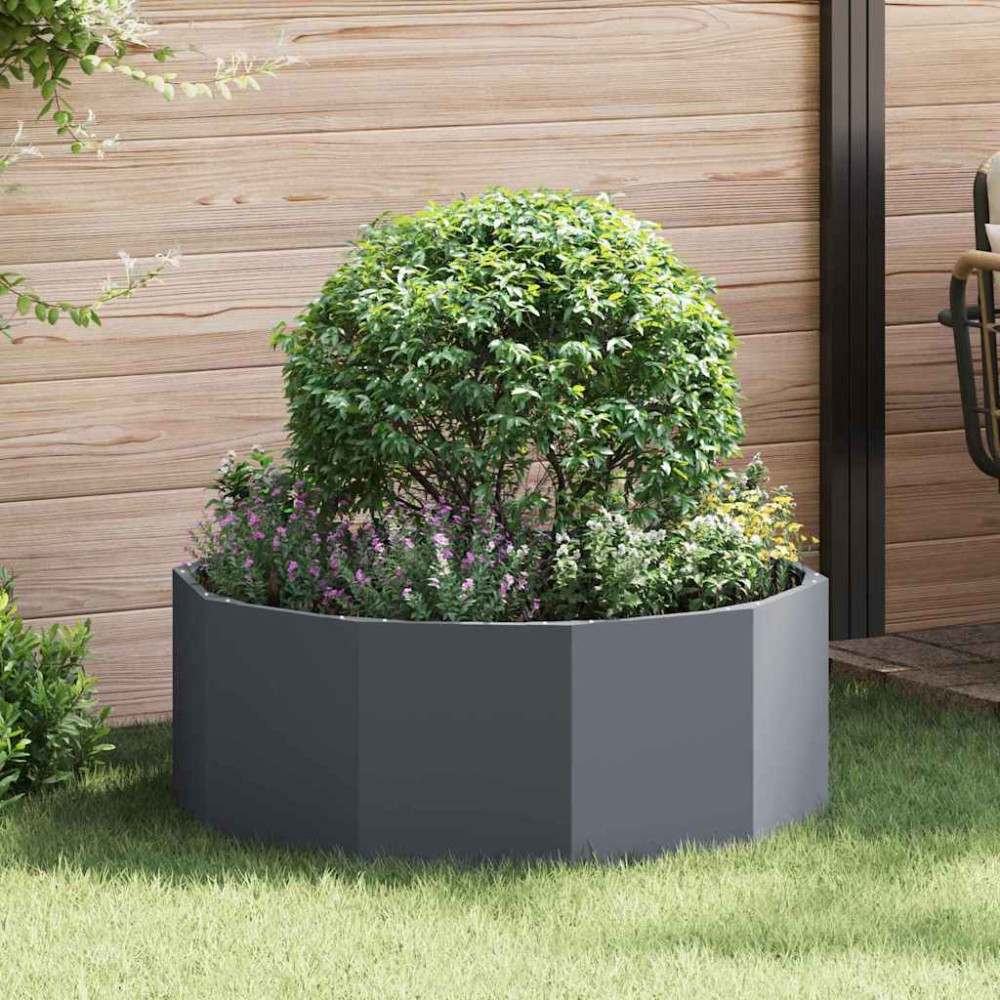 Produktbild för Planteringskärl Antracit 90 x 90 x 35 cm Stål