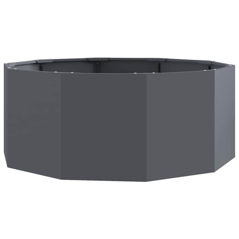 Produktbild för Planteringskärl Antracit 90 x 90 x 35 cm Stål