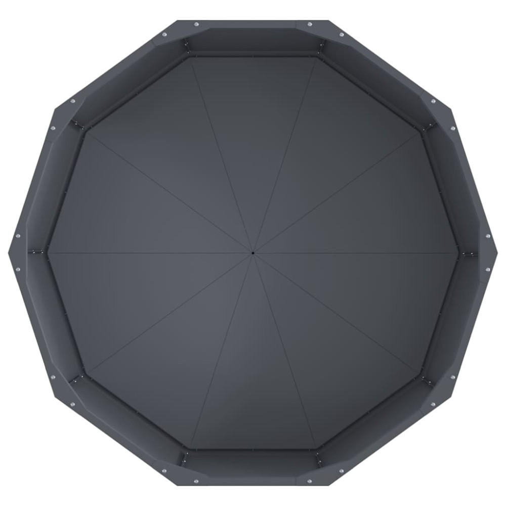 Produktbild för Planteringskärl Antracit 90 x 90 x 35 cm Stål
