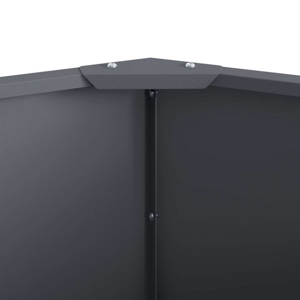 Produktbild för Planteringskärl Antracit 90 x 90 x 35 cm Stål