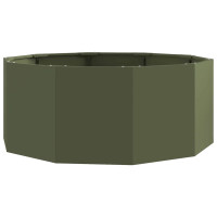 Produktbild för Planteringskärl Olivgrön 90 x 90 x 35 cm Stål