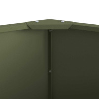 Produktbild för Planteringskärl Olivgrön 90 x 90 x 35 cm Stål