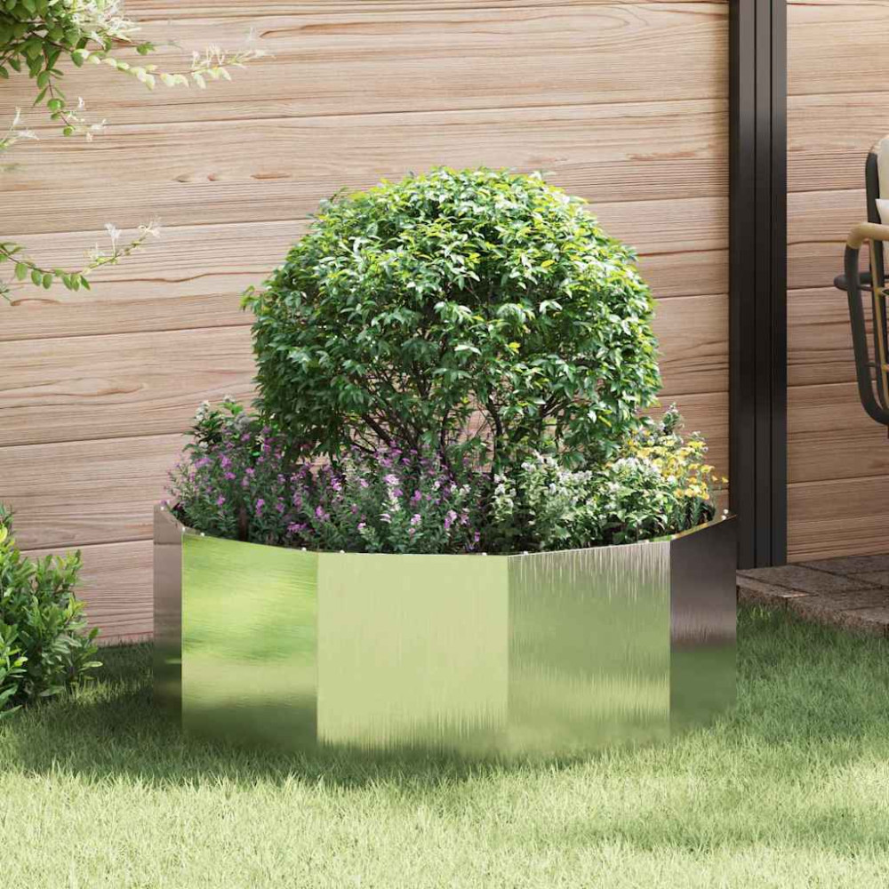 Produktbild för Planteringskärl Silver 90 x 90 x 35 cm Rostfritt stål