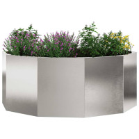 Produktbild för Planteringskärl Silver 90 x 90 x 35 cm Rostfritt stål