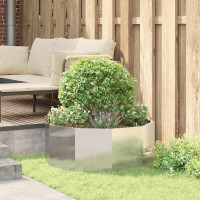 Produktbild för Planteringskärl Silver 90 x 90 x 35 cm Rostfritt stål