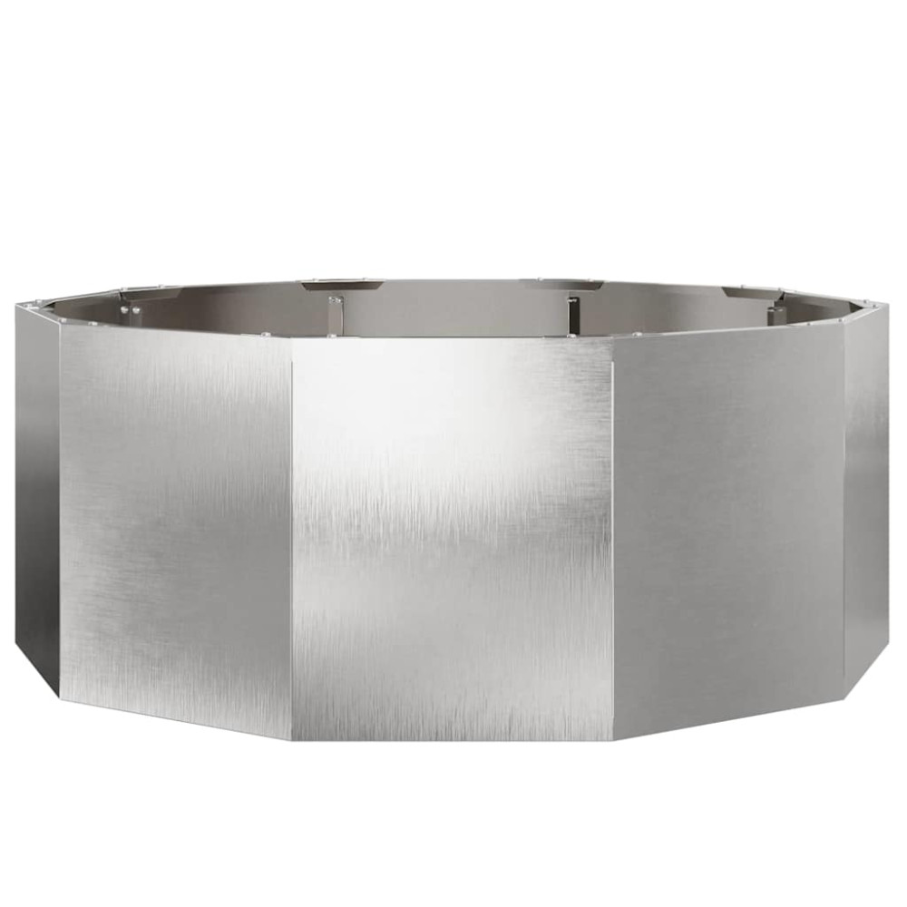Produktbild för Planteringskärl Silver 90 x 90 x 35 cm Rostfritt stål