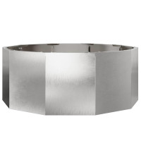 Produktbild för Planteringskärl Silver 90 x 90 x 35 cm Rostfritt stål