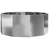 Produktbild för Planteringskärl Silver 90 x 90 x 35 cm Galvaniserat Stål