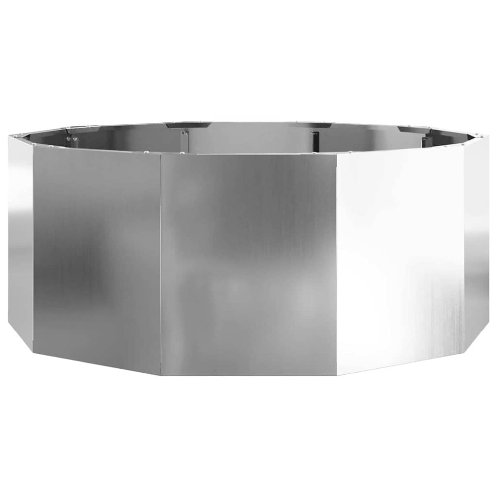 Produktbild för Planteringskärl Silver 90 x 90 x 35 cm Galvaniserat Stål